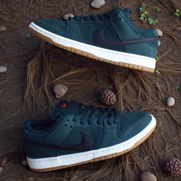 Nike SB Dunk Low Pro Shoes /Deep Fir-Black (Orange Label) (BRAND NEW) - Picture 1 of 6